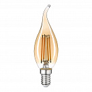 Лампа светодиодная филаментная Thomson E14 11W 2400K свеча на ветру прозрачная TH-B2120