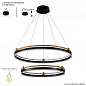 Подвесной светодиодный светильник Crystal Lux Fernando SP123W Led Black/Gold