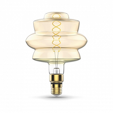 Лампа светодиодная филаментная Gauss E27 8W 2400K золотая 161802008