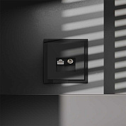 Розетка телевизионная встраиваемая S70 TV+RJ45 кат. 6, (черный матовый) Voltum VLS060708