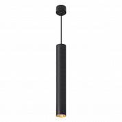 Светильник потолочный Feron ML1018 Barrel levitation на подвесе MR11 35W 230V, черный + золото 40*250 51387