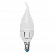 Лампа светодиодная диммируемая Uniel E14 6W 4500K матовая LED-CW37-6W/NW/E14/FR/DIM 08692
