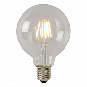 Лампа светодиодная диммируемая Lucide E27 7W 2700К прозрачная 49086/07/60