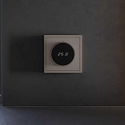 Терморегулятор электронный S70 с индикацией и датчиком, для теплого пола, (капучино) Voltum VLS070114