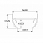 Закладной профиль для натяжного потолка Denkirs Solid Light TR3050-AL
