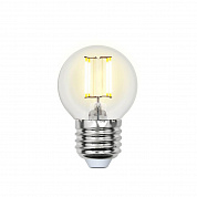 Лампа светодиодная филаментная Uniel E27 5W 4000K LED-G45-5W/NW/E27/CL/DIM GLA01TR UL-00002871