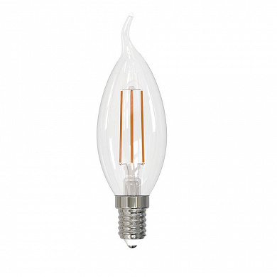 Лампа светодиодная филаментная Volpe E14 5W 4000K прозрачная LED-CW35-5W/4000K/E14/CL/SLF UL-00008335