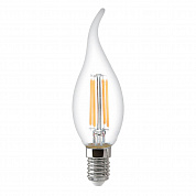 Лампа светодиодная филаментная Thomson E14 11W 6500K свеча на ветру прозрачная TH-B2388