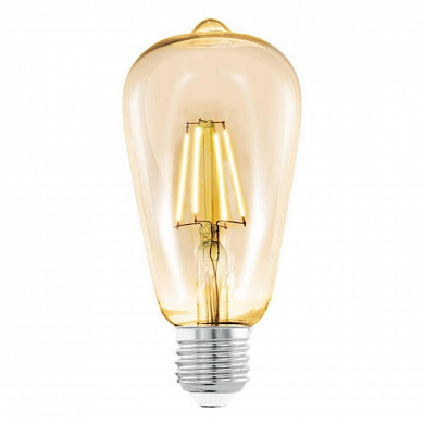 Лампа светодиодная филаментная диммируемая Eglo E27 4W 2200К янтарь 12871