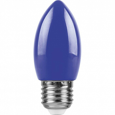 Лампа светодиодная Feron E27 1W синяя LB-376 25925
