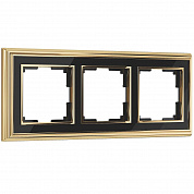 Рамка Werkel Palacio на 3 поста золото/черный WL17-Frame-03 4690389103681