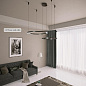 Подвесная люстра Crystal Lux FORTUNA SP123W LED D600+800 BLACK
