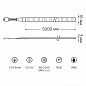 Светодиодная влагозащищенная лента Gauss 14,4W/m 60LED/m 5050SMD RGB 5M 311000414