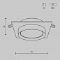 Встраиваемый светильник Maytoni Hoop DL086-GX53-SQ-WS