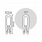 Лампа светодиодная Gauss G9 3.5W 3000K прозрачная 107809103