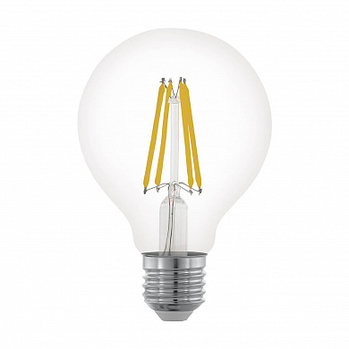 Лампа светодиодная филаментная диммируемая Eglo E27 6W 2700К прозрачная 11702