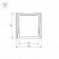 Профиль Arlight SL-Slim20-H20-2000 Black 047632