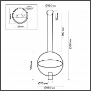 Подвесной светильник Odeon Light Hightech Orbit 7029/2L