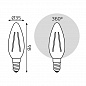 Лампа светодиодная филаментная Gauss E14 4,5W 2700К прозрачная 1031115