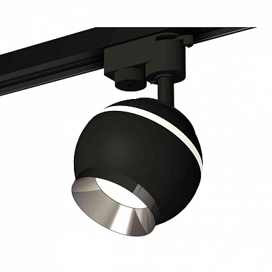 Комплект трекового светильника Ambrella light Track System XT1102003 SBK/PSL черный песок/серебро полированное (A2521, C1102, N7032)