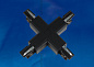 Соединитель для шинопроводов Х-образный Uniel UBX-A41 Black 09748
