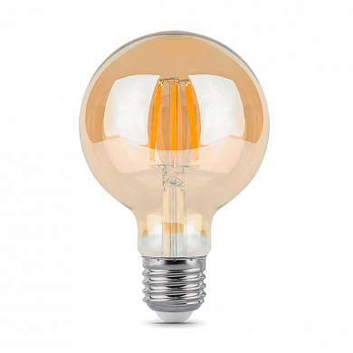 Лампа светодиодная филаментная Gauss E27 6W 2400K прозрачная 105802006