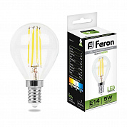 Лампа светодиодная филаментная Feron E14 5W 4000K прозрачная LB-61 25579