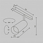 Трековый светодиодный светильник Maytoni Technical Magnetic Exility Focus Led TR032-2-12W3K-M-BBS
