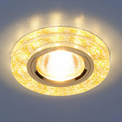 Встраиваемый светильник с двойной подсветкой Elektrostandard 8371 MR16 белый/золото a031514