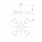 Потолочная люстра Eurosvet Klark 70056/8 черный