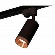 Комплект трекового светильника Ambrella light Track System XT6323065 SBK/PPG черный песок/золото розовое полированное (A2521, C6323, N6135)