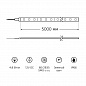 Светодиодная влагозащищенная лента Gauss 4,8W/m 60LED/m 2835SMD зеленый 5M 311000605