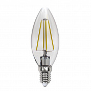 Лампа светодиодная филаментная Uniel E14 13W 3000K прозрачная LED-C35-13W/3000K/E14/CL PLS02WH UL-00005899