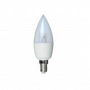 Лампа светодиодная Elvan E14 7W 6000К опал E14-7W-6000К-C37candle