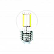 Лампа светодиодная филаментная Volpe E27 6W 4000K прозрачная LED-G45-6W/4000K/E27/CL/SLF UL-00008309