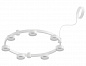 Корпус подвесной люстры Ambrella light DIY Spot Techno Ring SWH белый песок C9236