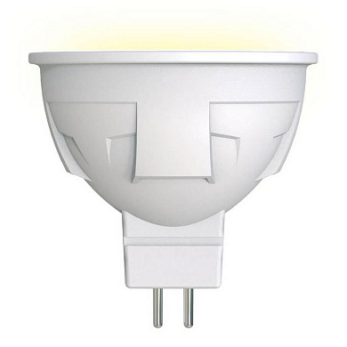 Лампа светодиодная диммируемая Uniel GU5.3 6W 3000K матовая LED-JCDR 6W/WW/GU5.3/FR/DIM PLP01WH UL-00003991